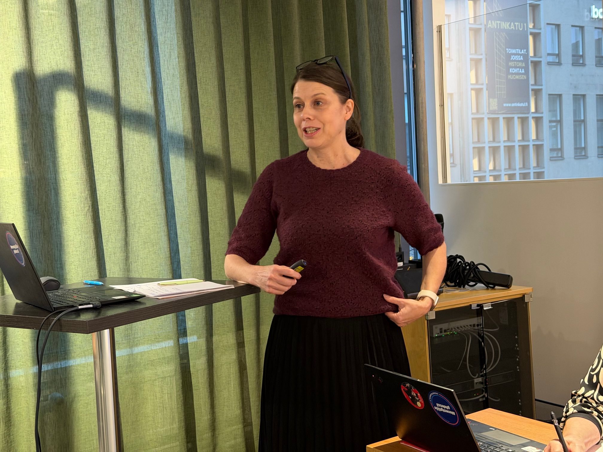 Pellervon toimitusjohtaja Mari Kokko antoi valtuuskunnan kokouksessa ajankohtaiskatsauksen.